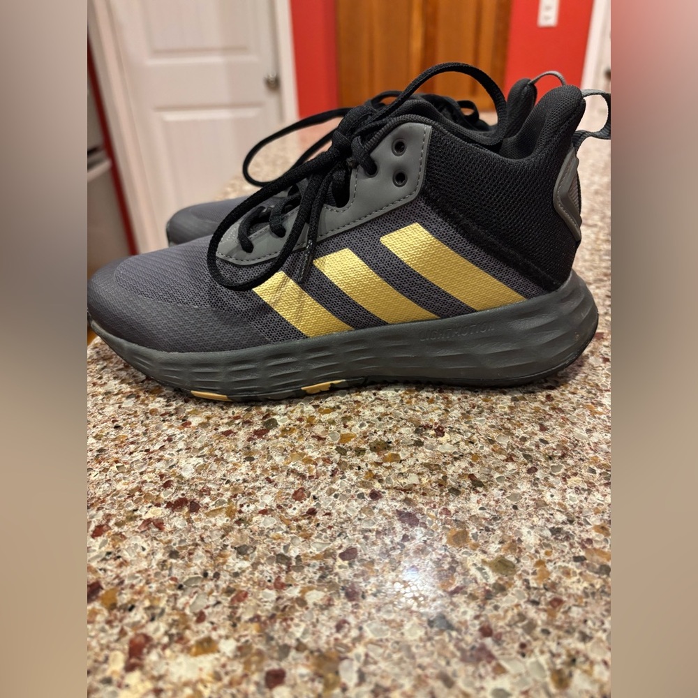 Adidas Black & Gold Ownthegame 2.0 Sneakers